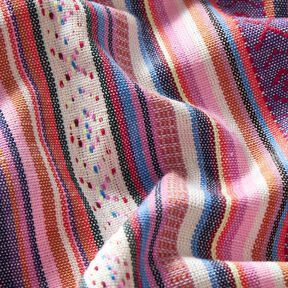 Dekorationstyg Jacquard pastellränder – rosa/lila, 