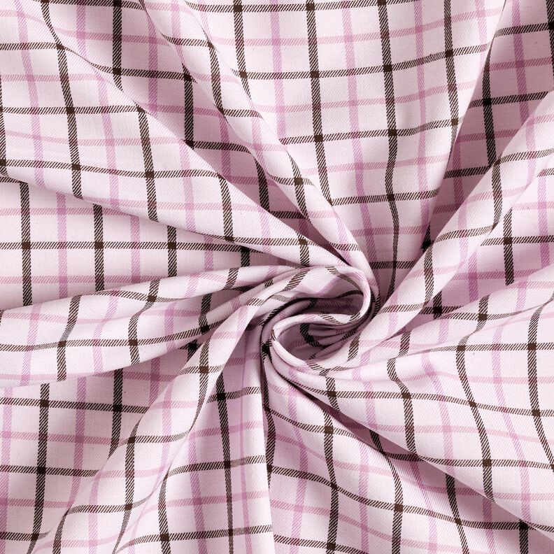 bomull skjorttyg rutmönster – rose/pastellviolett,  image number 4