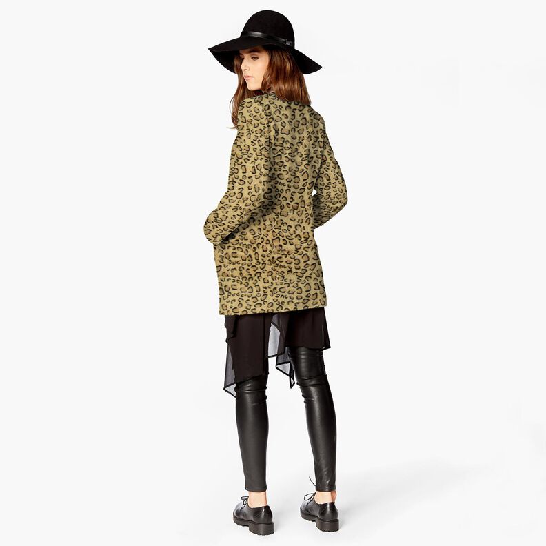 supermjuk fuskpäls med leopardmönster – gammalguld/svart, image number 6