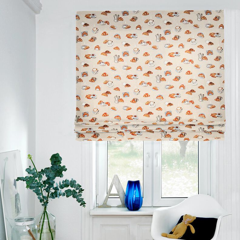 Dekorationstyg Halvpanama färska croissanter – ljusbrun/natur,  image number 5