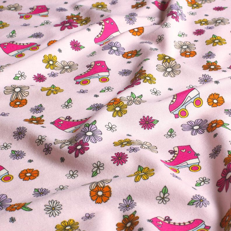 Bomullsjersey retro-rullskridskor – rose, image number 2