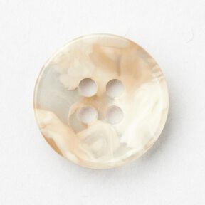 4-hålsknapp marmorerad [Ø 15 mm] – kräm/beige, 