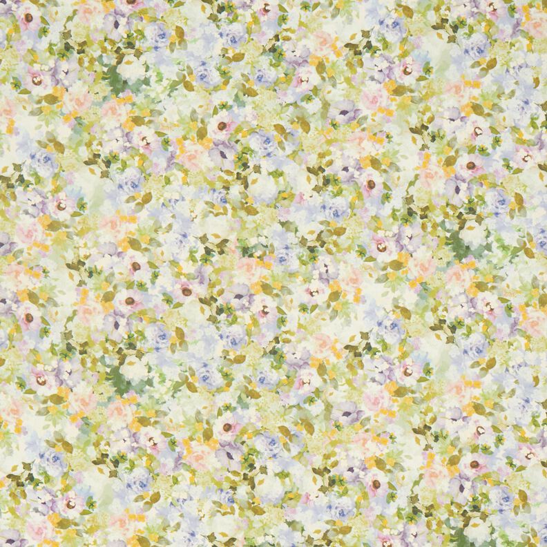 Chiffong blomsterhav återvunnet – pastellviolett/mildgrönt,  image number 1
