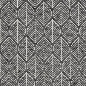 Dekorationstyg Jacquard Blad – antracit, 