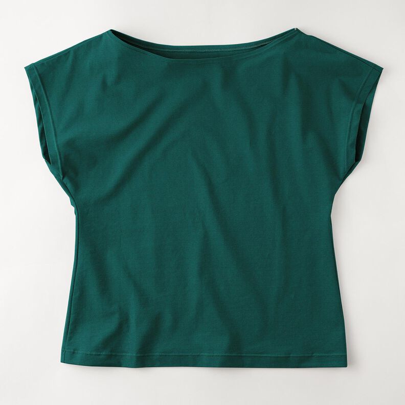 Bomullsjersey medium enfärgad – blågran, image number 8