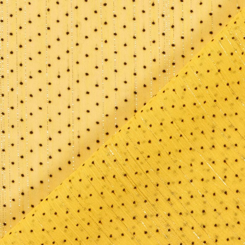 chiffong glitterränder och prickar – citrongul, image number 4