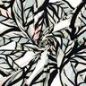 Viskosjersey Stora blad – elfenbensvit/nattblå,  thumbnail number 3