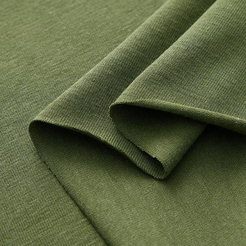Bambus Viskosjersey Enfärgat – oliv, image number 4