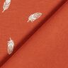 Bomullsjersey fjädrar – terracotta,  thumbnail number 4