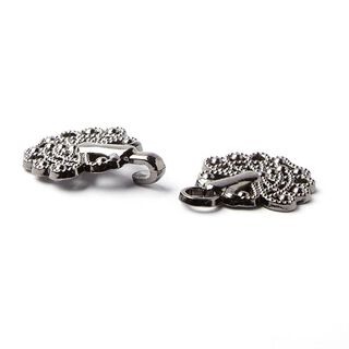 Posamentspänne [40 mm] - antikantique silver metallic metallisk, 