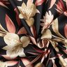 Crepesatin magnolior med palmblad – svart/beige,  thumbnail number 3