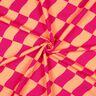 Softsweat vågiga rutor | Poppy Fabrics – intensiv rosa/persikofärgad,  thumbnail number 3
