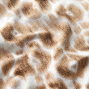 GOTS French Terry Leopardmönster i batik | TCC x LOOKS by Wolfgang Joop – rådjursbrun/kräm, 