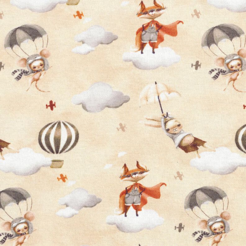 Alpfleece flygande djur Digitaltryck – ljusbeige,  image number 1