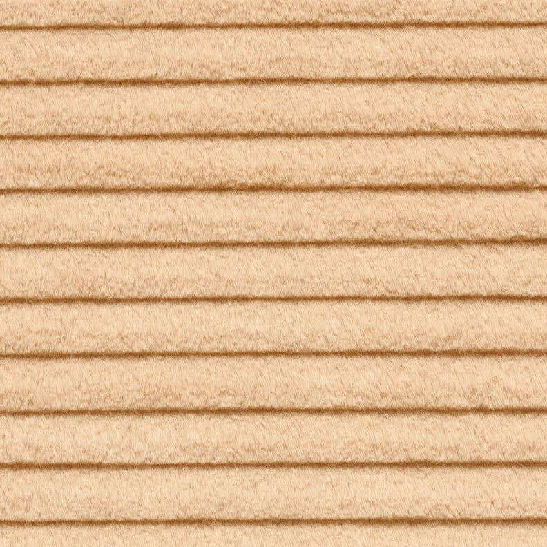 Fuskpäls med breda horisontella ränder – beige, image number 1