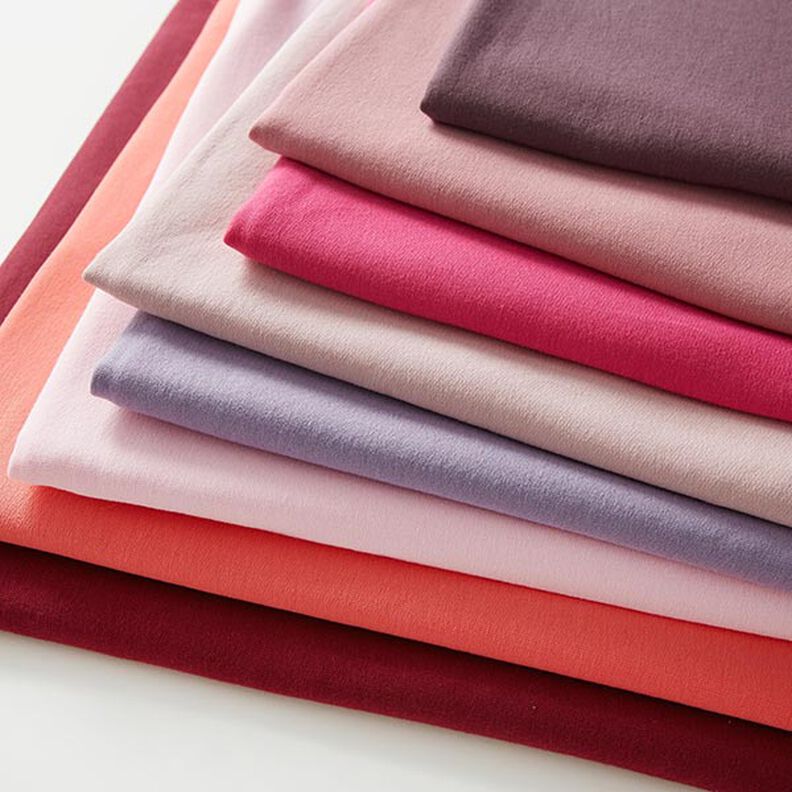 Lätt bomullssweat enfärgad – intensiv rosa,  image number 10