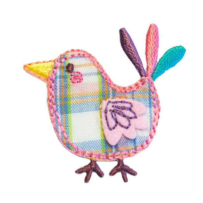 Tygmärke  Fågel [ 4 x 4,5 cm ] – färgmix,  image number 1