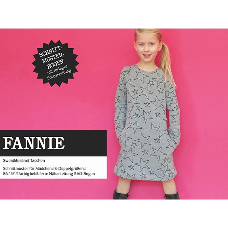 FANNIE - sweatklänning med fickor, Studio Schnittreif  | 86 - 152,  image number 1