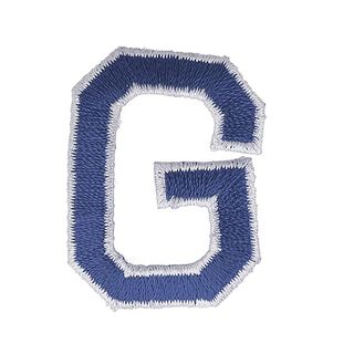 Applikation Bokstaven G [ Höjd: 4,6 cm ] – marinblått, 