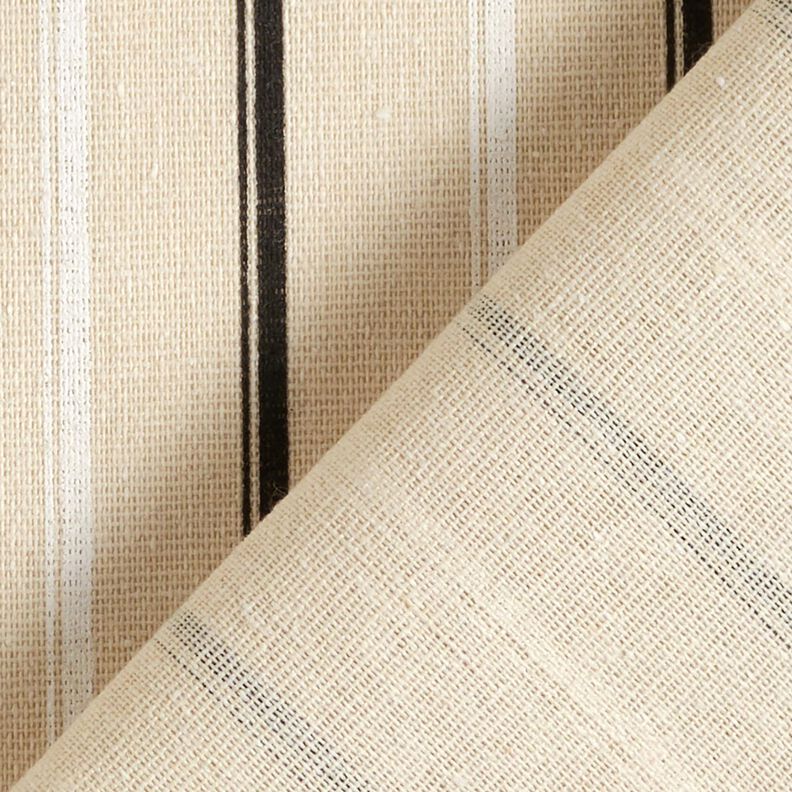 Linne-mix Ränder – mandel/svart,  image number 4