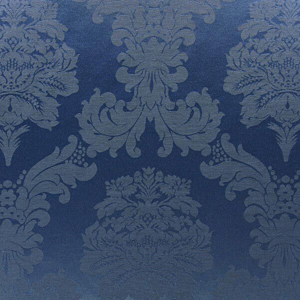 Dekorationstyg Jacquard Damasco 280 cm – kungsblått,  image number 1