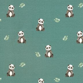 GOTS French Terry Sommarsweat Panda Digitaltryck – vass, 