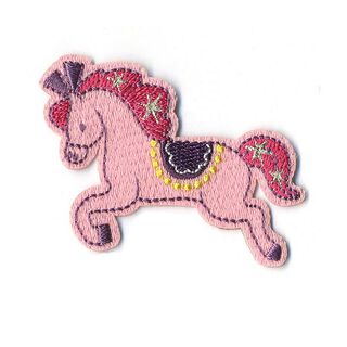 Applikation Ponny [ 4,5 x 6 cm ] – rosa/pink, 