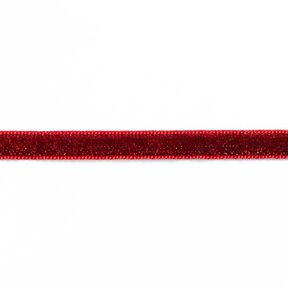 Sammetsnöre Metallisk [10 mm] – kaminrött, 