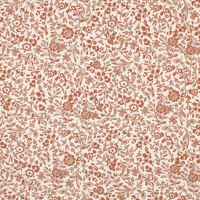 Muslin/Dubbel-krinkelväv Tvåfärgade blommor  | Poppy Fabrics – ljusbeige/karamell,  image number 1