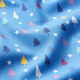 Bomullstyg Poplin minigranar – blå/vit,  thumbnail number 2
