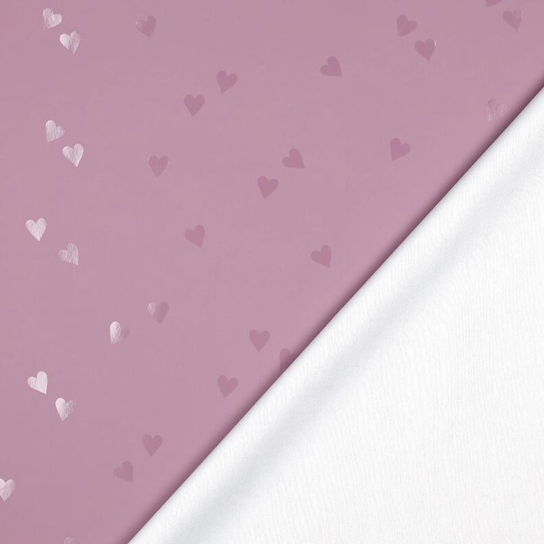 Regnjackstyg små hjärtan | Poppy Fabrics – ljus gammelrosa, image number 4