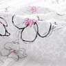 Crinkle-voile blommor och leopardmönster – vit/svart,  thumbnail number 5