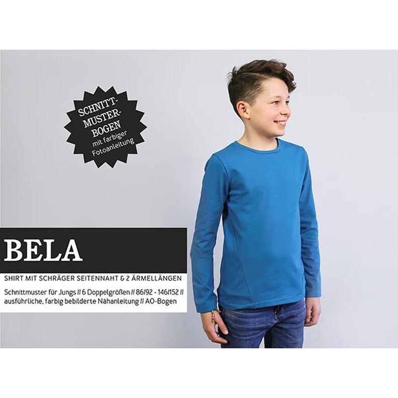 BELA Sportig tröja med diagonal sidsöm | Studio Schnittreif | 86-152,  image number 1