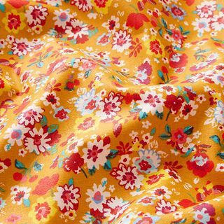 Behandlad bomull Söta blommor – currygul, 