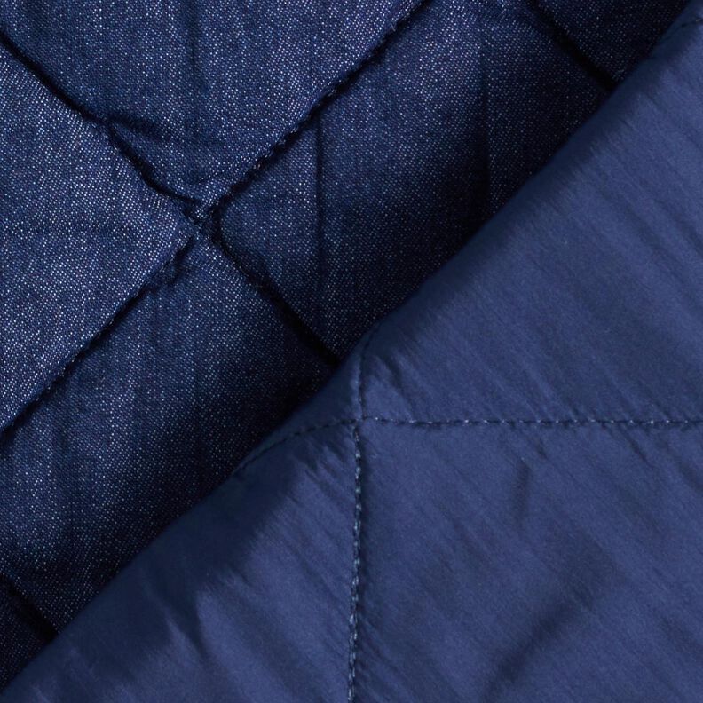 Jeans Quiltat tyg romber – nattblå, image number 4