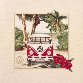 Dekorationstyg Gobelängstycke VW folkabuss – natur/rött, 