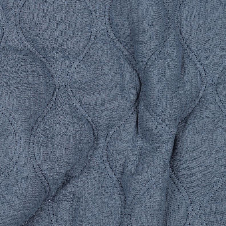 Quiltat tyg Muslin Vågor – blågrått, image number 2
