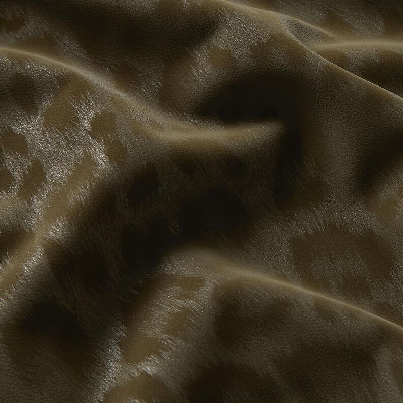belagt byxtyg med borstat leopardmönster – khaki, image number 5