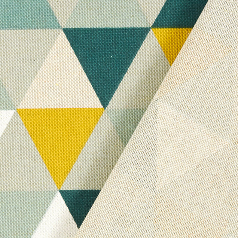 Dekorationstyg Halvpanama Trianglar – grön,  image number 4