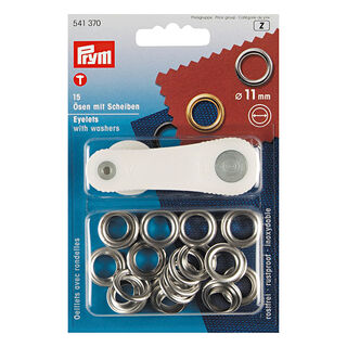 Öljetter och brickor [Ø 11 mm] | Prym – silvermetallic, 