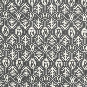 Chiffong ornamentmönster – vit/svart, 