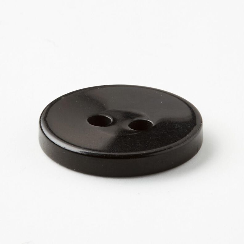 2-hålsknapp blank [Ø 15 mm] – svart,  image number 2