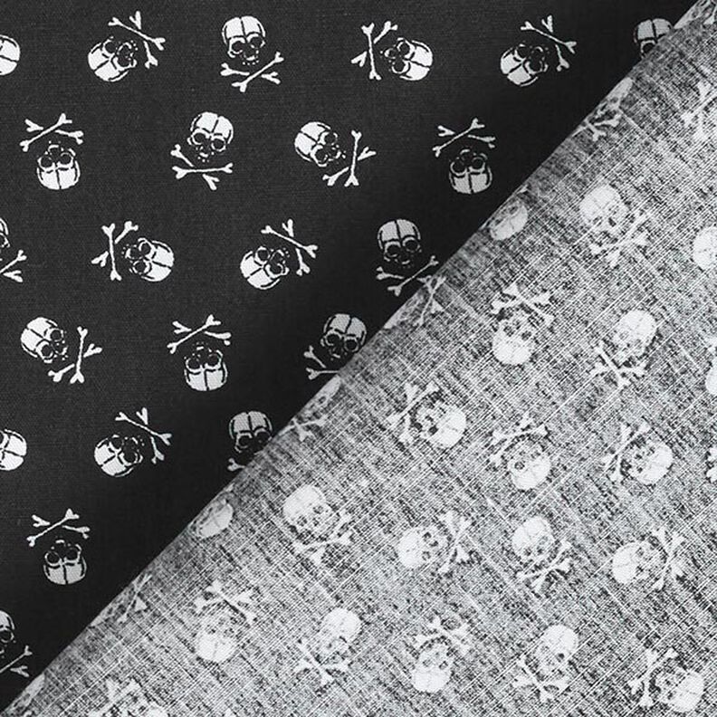 poplin dödskalle – svart/vit, image number 4