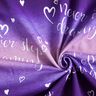 French Terry Sommarsweat Never stop Dreaming | Glitzerpüppi – lila/aubergine,  thumbnail number 3