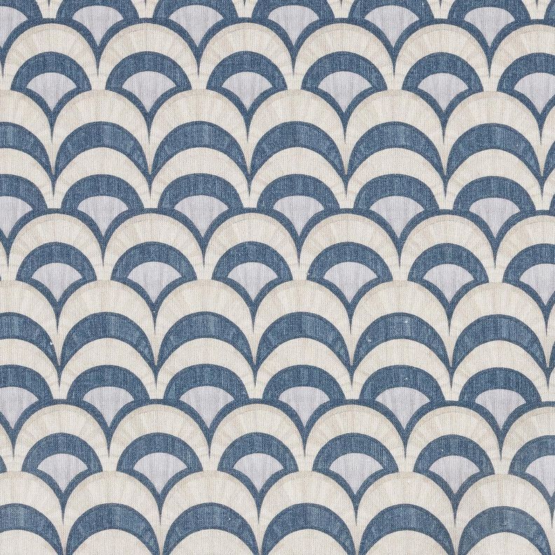 Bomullstyg Poplin eleganta valv – blågrått/ljus gråbrun,  image number 1