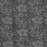 Skjorttyg med blommor – grått/svart,  thumbnail number 1