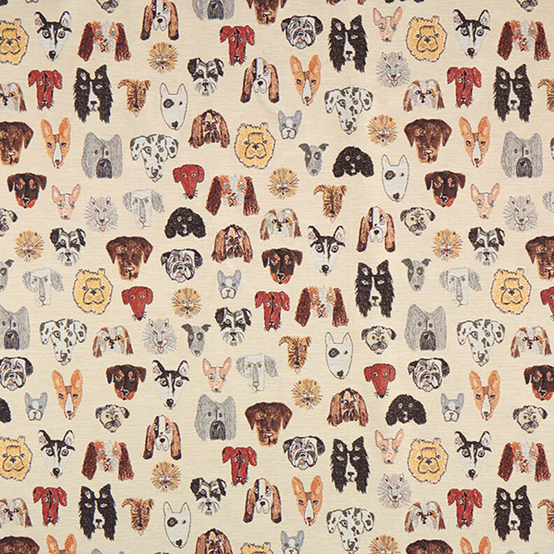 Dekorationstyg gobeläng hundar – beige, image number 1