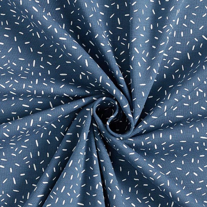 Bomullsjersey konfetti – jeansblå,  image number 3