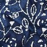 Viskos-voile batik bladgrenar – indigo/vit,  thumbnail number 2