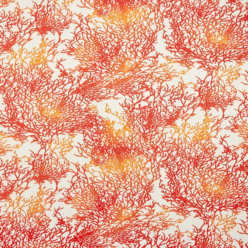 Dekorationstyg Halvpanama Fin korall – terracotta/natur,  image number 1